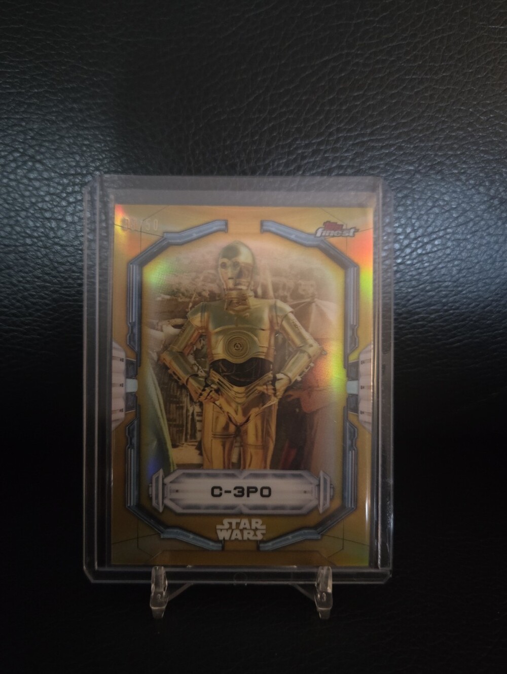 Topps Star Wars Finest C-3PO Gold Refractor Limited #38/50 Trading Card